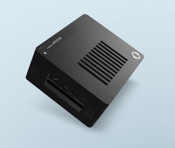 3D model of a black Zeitcore Edge sensor box